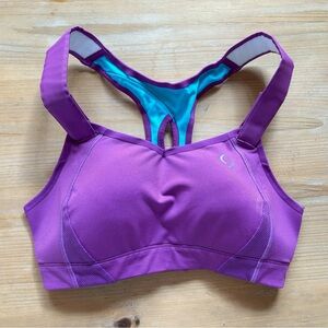 Moving Comfort - sports bra, pink/purple, size 32C